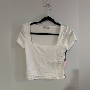 Sincerely Jules White Square Neck Top